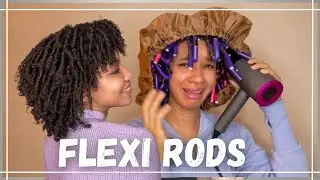 FLEXI RODS EN CABELLO NATURAL | tipo 4 | Afro| crespa | cambiando de textura