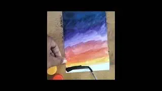 Cloudy evening | water color tutorial | 03 #painting #trending