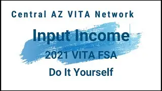#3 VITA 'Do it Yourself' Taxes -- Input Income