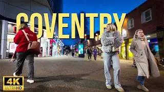Coventry - City Tour 2025| Walking The Streets of Coventry | Central Coventry Walk [4K HDR]