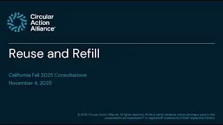 Reuse and Refill Webinar CA Consultation