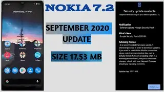 Software Update Nokia 7.2  September 2020.
