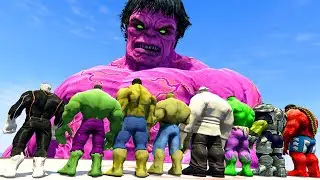 HULK SMASH | Savage Violet Hulk vs Hulk Boss Army - What If