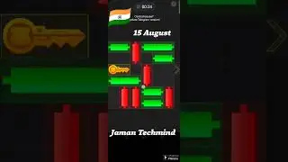 15 August Mini Game Puzzle Solve Simple Steps| 1 St Attampt Solved Puzzle 🧩 #easypuzzles #minigame
