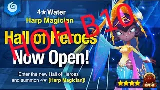Summoners War - Hall of Heroes - Water Harp Magician B10 - All Stats