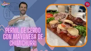 Pernil de cerdo con mayonesa de chimichurri