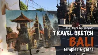 Travel Sketch &ndash; Bali temples & gates