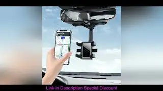 Rearview Mirror 360 Rotation Phone Holder Car Phone Mount Stable Gripper Smartphone Navigation Brack