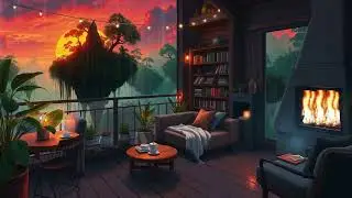 Golden Hour Jazz Lofi 🌅 Relaxing Caf&eacute; Beats for Study & Work