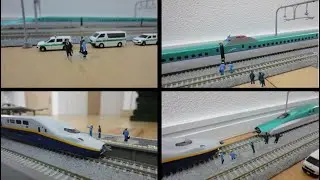 【鉄道模型】新幹線が故障？救援運転で車両センターに帰庫　【model railroad】Shinkansen breakes down?Retern to garage with help