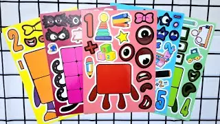 🟧 Satisfying Sticker Peeling ASMR | Numberblocks 1 to 8 Paper DIY