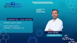OLevel Chemistry Past Paper 5070 - May June 2024 VARIANT 12 (ENGLISH/URDU)