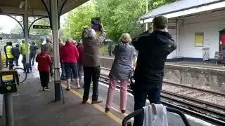 Flying Scotsman comes into Swaythling station near Southampton, Hampshire