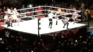 WWE Paige, Sasha Banks, and Becky Lynch vs Eva Marie, Lana, and Dana Brooke
