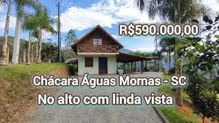 Chácara com casa mobiliada e linda vista em Aguas Mornas - SC 570.000,00