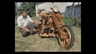 Drewniany motocykl motor (z Drewna) Wooden bike.mp4
