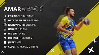 Amar Gračić | Right Back | RK Maglaj | Highlights | Handball | CV | 2025/26