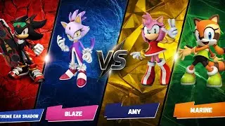 Which Sonic Dash  Is BEST? 🏆 | Extreme Gear Shadow 🆚Blaze 🆚Amy 🆚 Marine | Mash3d fun | games