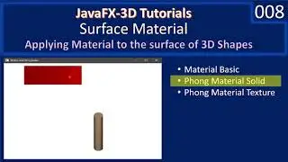 Material | Phong Material and DiffuseColor | JavaFx 3D Tutorial #08