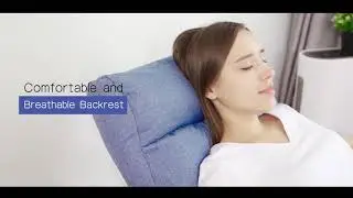 Costway Folding Floor Massage Chair Lazy Sofa with Armrests Pillow