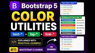 Learn Bootstrap 5 Color Utilities | Text, Background & Link Colors | Beginner Friendly