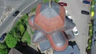 Drone-based aerial photography St Teresa's Church, Princes Risborough