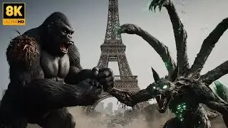 KING KONG 2025: FULL HD King Kong vs. Giant Nine-Tailed Fox Zombie: Battle to protect the city!