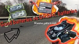 Turnigy 6k vs ONYX 8k Batteries showing the gains vs good battery to a great battery-Arrma speedruns