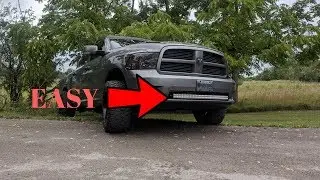 КАК УСТАНОВИТЬ СВЕТОВУЮ ПЛАНИРУЮЩУЮ ПОЛОСУ В БАМПЕР DODGE RAM
