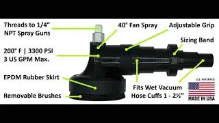 How to clean indoor outdoor pressure washing. Surface cleaning wet vacuum power tool accessory.