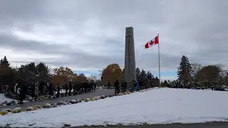 Walking to York Cemetery for Remembrance Day Ceremony 