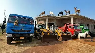 JCB 3dx Xpert Machine Loading Mud Tractor's | Mahindra Tractor And New Holland TractorTrolley