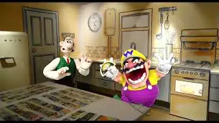 Wario Dies after eats Wallace's Cheese and gets killed by a lightsaber (Fixed).ac3