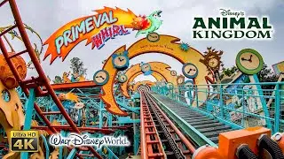 2019-02-26 Primeval Whirl Roller Coaster On RIde 4K POV Disney's Animal Kingdom Walt Disney World