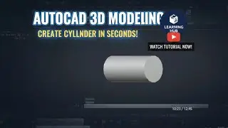 AutoCAD Me 3D Cylinder Kaise Banaye 2025  | Beginner Tutorial Hindi #autocad2025