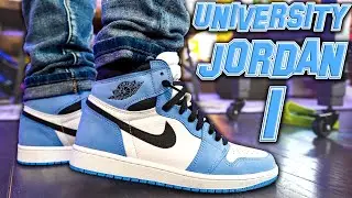 2021 AIR JORDAN 1 UNIVERSITY BLUE ОБЗОР И ПЕШКОМ!!!
