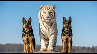 Two GERMAN SHEPHERDS Adopted a DYING WHITE TIGER – What He Did With Their Puppies Is SHOCKING!