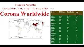 Coronavirus stats in world Map - Worldmeter