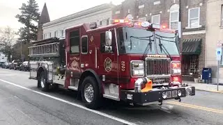 Little Falls NJ Fire Dept Engine 2 and Ladder 4 Responding on Main St Nov 10th 2019