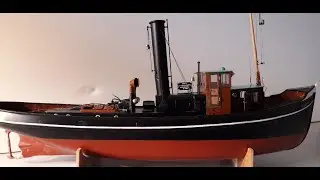 Schaalmodel van stoomsleepboot 