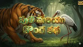 Tiger & Stork | పులి & కొంగ | Stories In Telugu | Telugu Story For Kids | Fairy Tales
