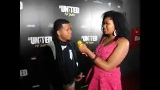 Minay Matthews interviewing  Aaron Fresh at #UnitedforJustice