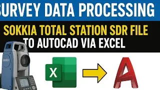 Обработка данных съемки: файл SDR с тахеометра Sokkia в AutoCAD через Excel
