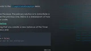 Resolving java.lang.IllegalStateException in Minecraft Timer Tasks: Cancel and Restart Made Easy