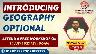 Geography Optional Orientation| UPSC OPTIONAL | By Vijay Kumar Sir | @Ekam IAS Academy