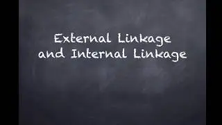 internal external linkage c