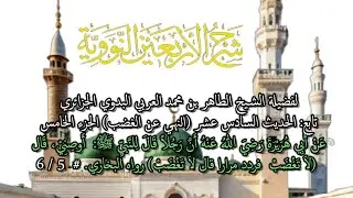 تابع: شرح الأربعين النووية /الحديث السادس عشر (النهي عن الغضب) # 5 / 6