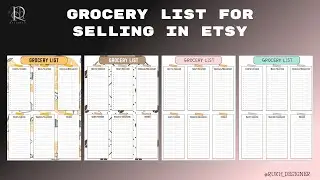 How to make Grocery list for sell in Etsy/ Digital product  in Figma Grocery List - Etsy Edition
