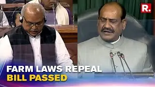 The Moment Lok Sabha Passed Farm Laws Repeal Bill 2021 | Chaos In Lok Sabha | Parliament News