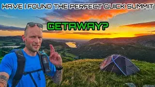Solo summit camping after work, a last minute mountain adventure!